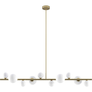 Lampa wisząca Milky Drop - szkło biało-złote | Step