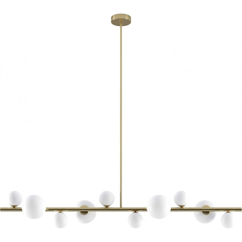 Lampa wisząca Milky Drop - szkło biało-złote | Step