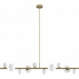 Lampa wisząca Milky Drop - szkło biało-złote | Step