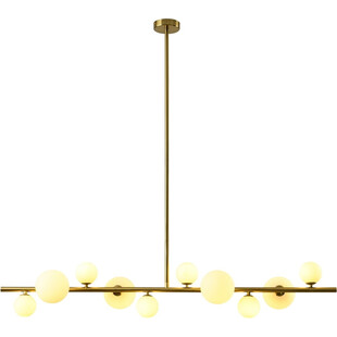 Lampa wisząca Milky Drop - szkło biało-złote | Step