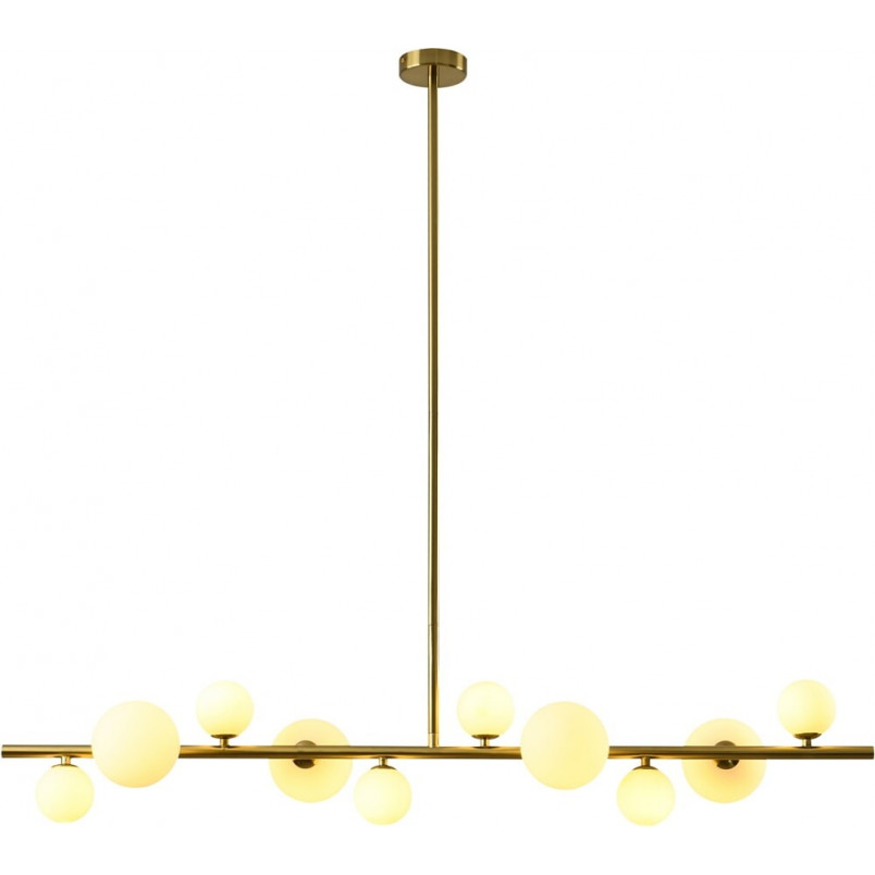 Lampa wisząca Milky Drop - szkło biało-złote | Step