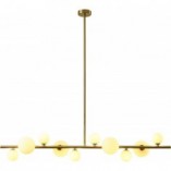 Lampa wisząca Milky Drop - szkło biało-złote | Step