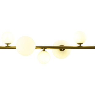 Lampa wisząca Milky Drop - szkło biało-złote | Step