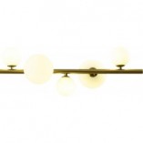 Lampa wisząca Milky Drop - szkło biało-złote | Step