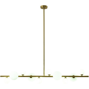 Lampa wisząca Milky Drop - szkło biało-złote | Step
