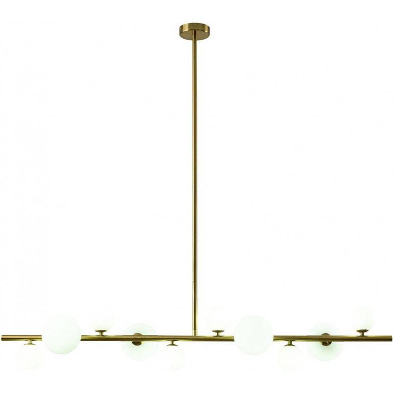 Lampa wisząca Milky Drop - szkło biało-złote | Step