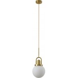 Lampa wisząca Pearl - glamour, szkło, biało-złota | Step