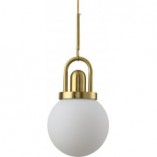 Lampa wisząca Pearl - glamour, szkło, biało-złota | Step