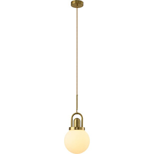 Lampa wisząca Pearl - glamour, szkło, biało-złota | Step