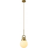 Lampa wisząca Pearl - glamour, szkło, biało-złota | Step
