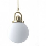 Lampa wisząca Pearl - glamour, szkło, biało-złota | Step