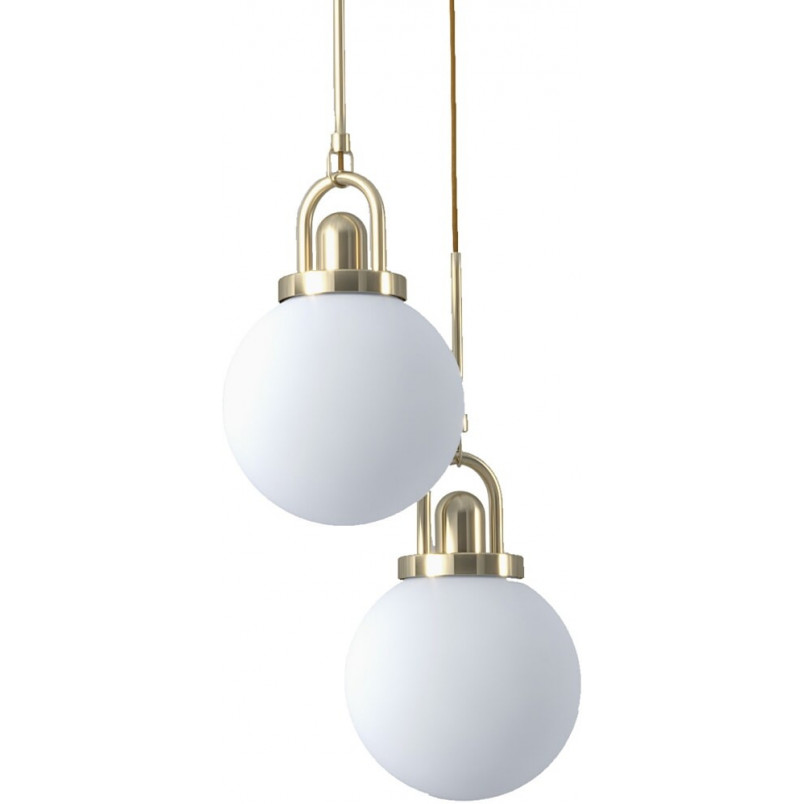 Lampa wisząca Pearl - glamour, szkło, biało-złota | Step