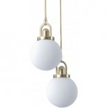 Lampa wisząca Pearl - glamour, szkło, biało-złota | Step