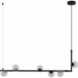 Lampa wisząca Simply | Szklane kule, czarno-przezroczysta | Step Design