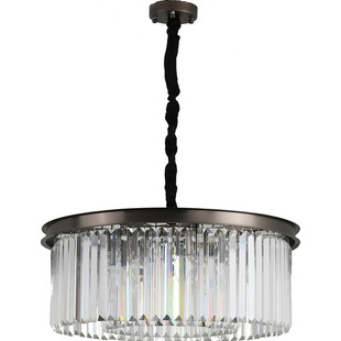 Lampa wisząca kryształowa w stylu hampton Sparkle Round 60 antracytowa marki Step Into Design