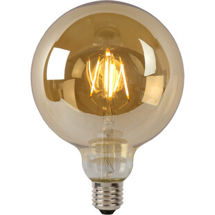 Żarówka LED G125 Lucide | Bursztynowa, E27, 8W - Odkryj!