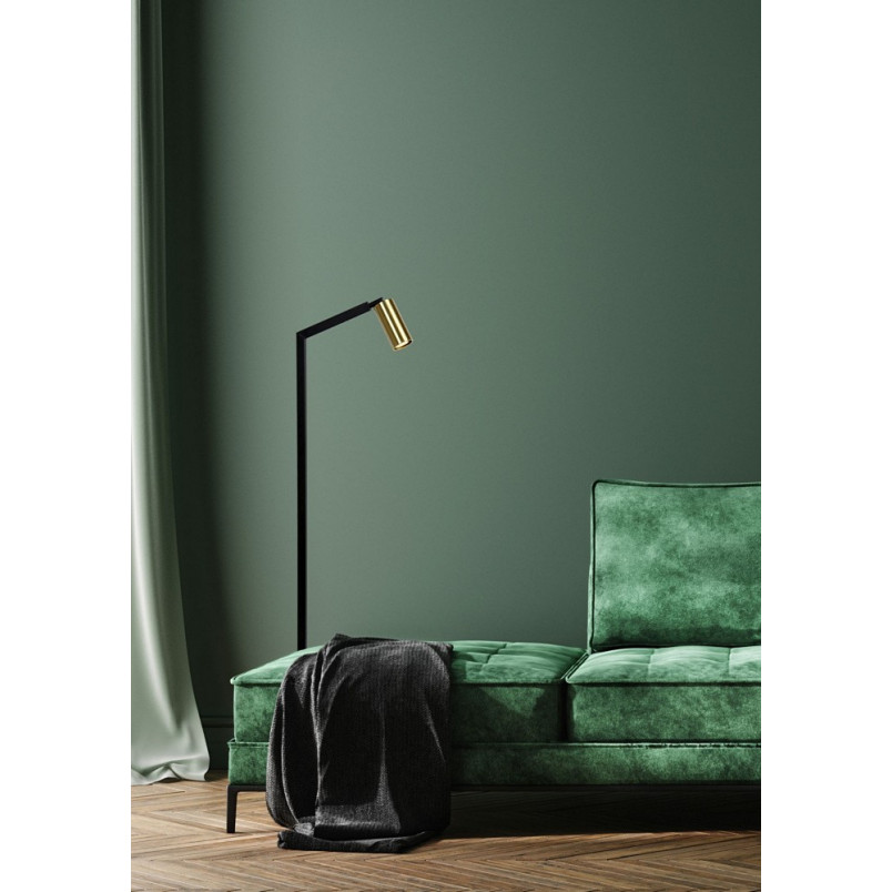 Lampa podłogowa Lucide Sybil - Mosiądz i Czarny | Sklep