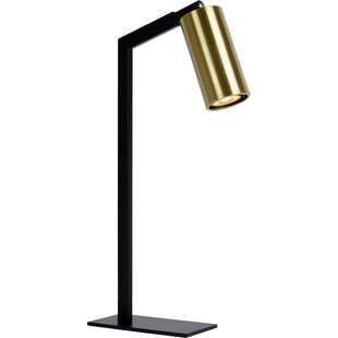 Lampa biurkowa Lucide Sybil | Mosiądz i czerń | Regulowana