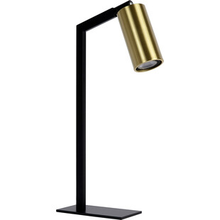Lampa biurkowa Lucide Sybil | Mosiądz i czerń | Regulowana