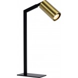Lampa biurkowa Lucide Sybil | Mosiądz i czerń | Regulowana