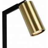 Lampa biurkowa Lucide Sybil | Mosiądz i czerń | Regulowana