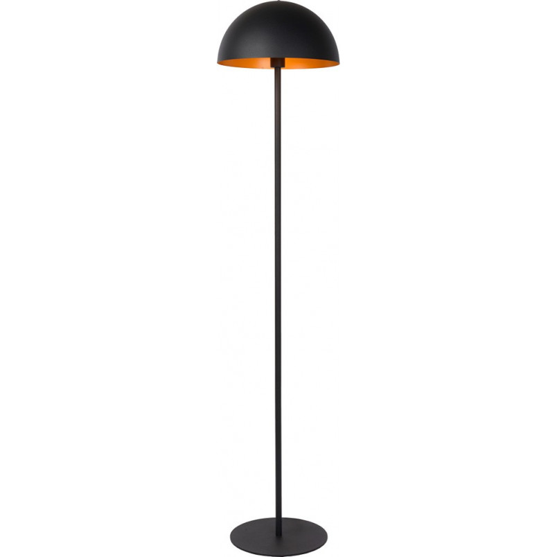 Designerska Lampa podłogowa "grzybek" Siemon czarna Lucide do salonu