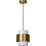 Lampa wisząca Firmin | Szkło opal / mosiądz | Lucide