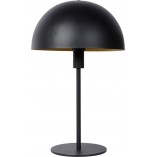 Lampa stołowa "grzybek" Siemon czarna Lucide na stolik nocny