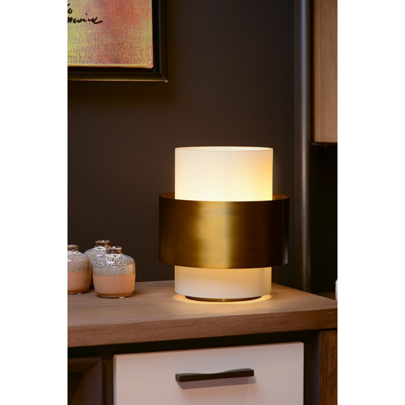 Lampa stołowa szklana Lucide Firmin - Elegancki design glamour