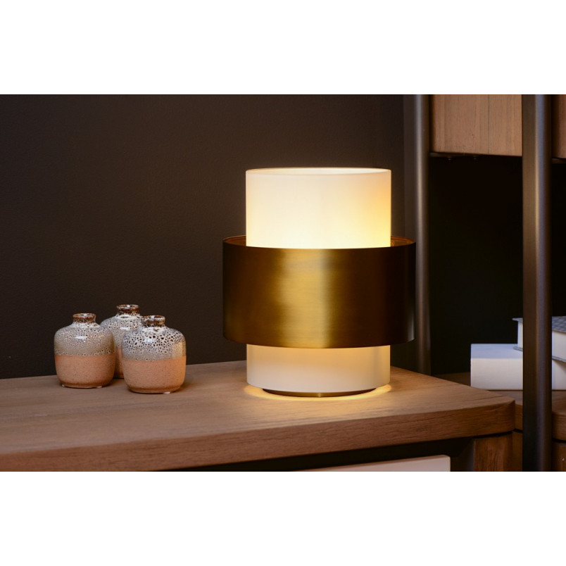 Lampa stołowa szklana Lucide Firmin - Elegancki design glamour