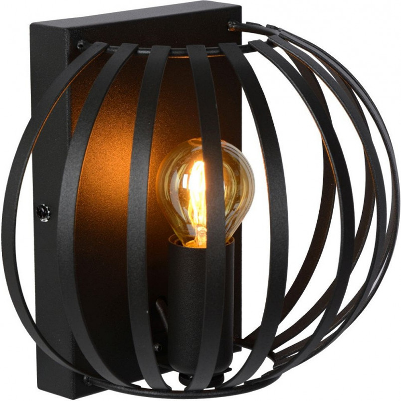 Kinkiet Lucide Manuela czarny | Loftowy design
