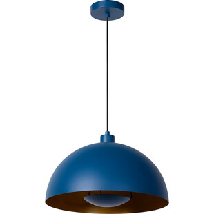 Lampa wisząca niebieska Lucide Siemon 40cm - Retro Design