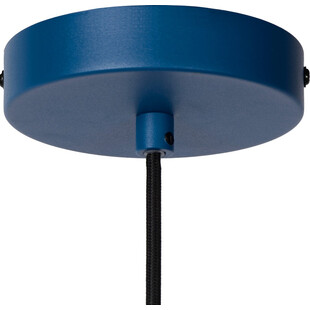 Lampa wisząca niebieska Lucide Siemon 40cm - Retro Design