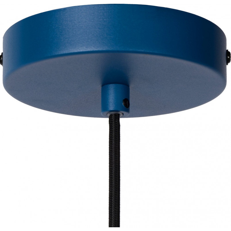 Lampa wisząca niebieska Lucide Siemon 40cm - Retro Design