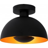 Plafon Lucide Siemon 25cm Czarny | Retro Design