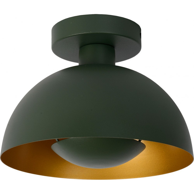 Plafon sufitowy zielony Lucide Siemon 25cm - Retro & Nowoczesny
