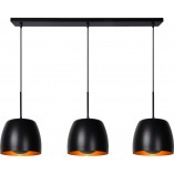 Lampa wisząca Nolan | 3 punkty, czarna | Lucide