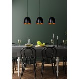 Lampa wisząca Nolan | 3 punkty, czarna | Lucide