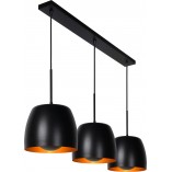 Lampa wisząca Nolan | 3 punkty, czarna | Lucide