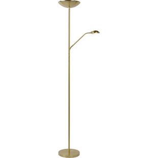 Mosiężna lampa podłogowa z lampką do czytania Zenith LED marki Lucide