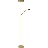 Lampa podłogowa Zenith mosiądz Lucide | LED, ściemniacz