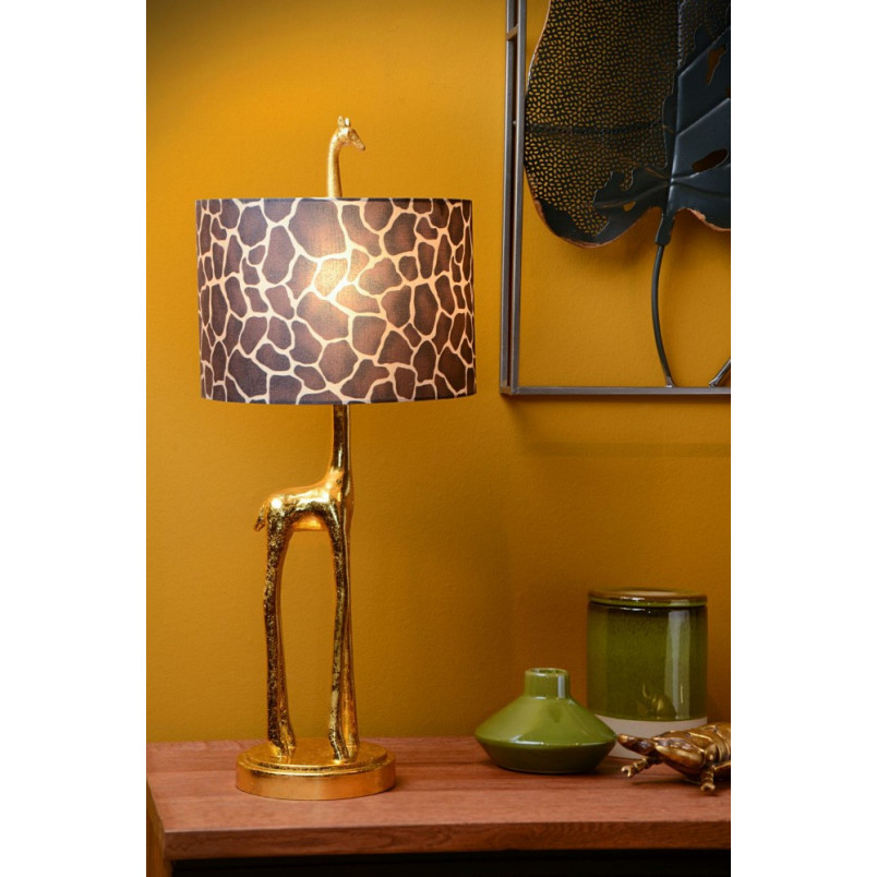 Lampa stołowa Żyrafa Miss Tall | Lucide | Złoty mat / Brązowy