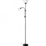 Lampa podłogowa antyczna Spari - czarny/biały | Brilliant