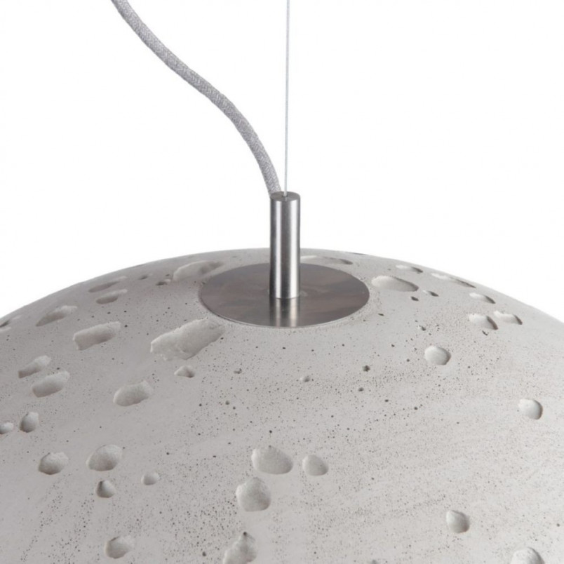 Lampa betonowa wisząca Sfera 62cm | LoftLight - Szary Loft