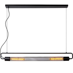 Lampa wisząca loft Calixt czarna | Lucide - 122cm
