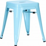 Taboret metalowy Paris niebieski | D2.Design - Stylowy i solidny