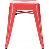 Taboret metalowy Paris czerwony | D2.Design - 46cm