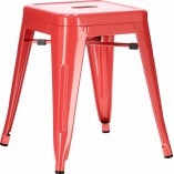 Taboret metalowy Paris czerwony | D2.Design - 46cm
