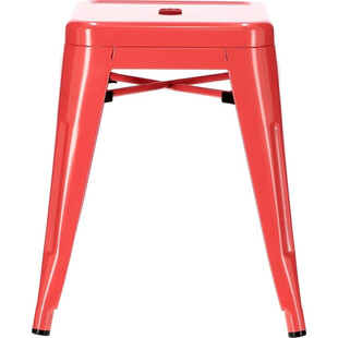 Taboret metalowy Paris czerwony | D2.Design - 46cm