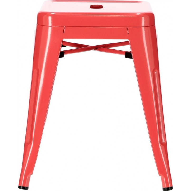 Taboret metalowy Paris czerwony | D2.Design - 46cm